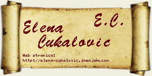 Elena Čukalović vizit kartica